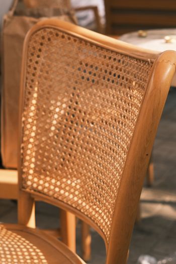 natural woven cane back chair
